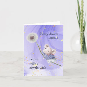 Souris Dandelion Chaque Rêve Simple Inspirationnel