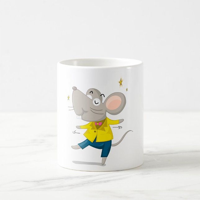 Souris Danse En Mug De Café Jaune (Créateur téléchargé)