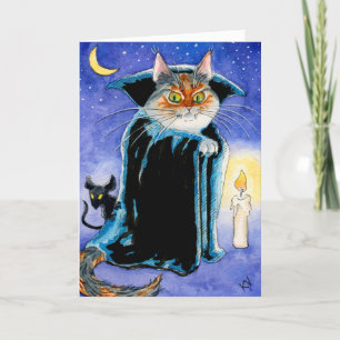 Souris de chat Nosferatu Vampire Carte Halloween