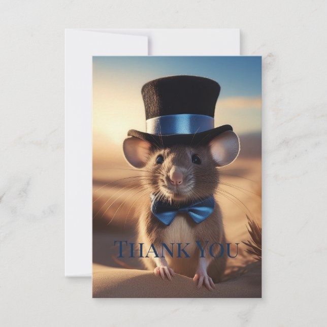 Souris de l'écureuil de pays Bonne fête Merci d'an (Devant)