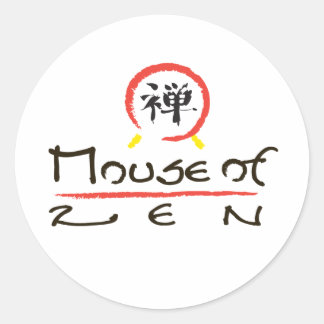 Souris De Sticker Rond Zen