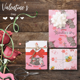 Souris éléphante, Chats, Papier à enveloppement ro