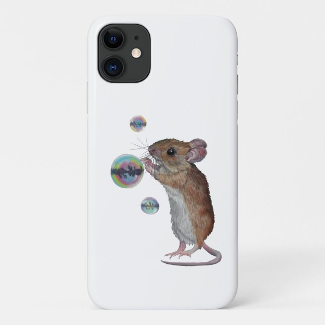 Souris et bulles coque iphone (Dos)