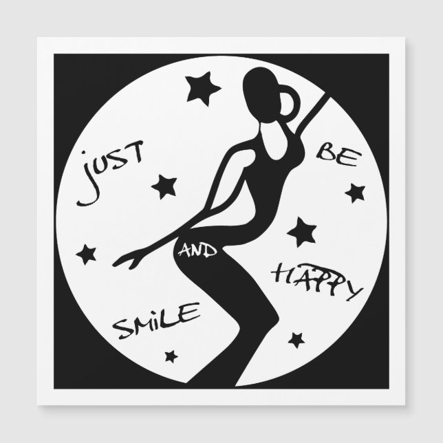 Souris Et Sois Heureuse, Drôle Stick femme (Devant)