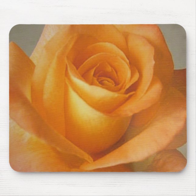 Souris Fleur rose jaune-orange de Mousepad sur le tapis (Devant)