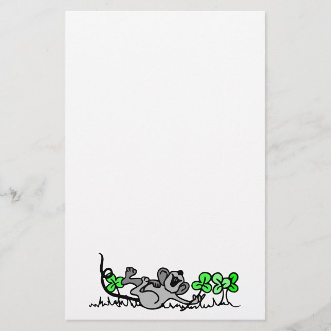 Souris Jouant En Shamrock (Devant)