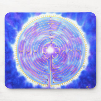 Souris Labyrinthe de Chartres dans le bleu : Un tapis de