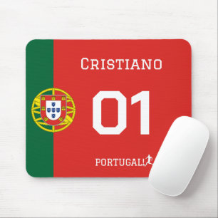 Souris Légende du Football Portugais Tapis de Bureau Pers