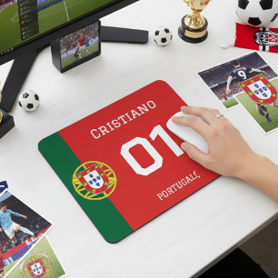 Souris Légende du Football Portugais Tapis de Bureau Pers