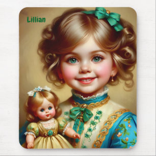 Souris LILLIAN ~ Jolie Fille Vintage et Poupée ~ Tapis de