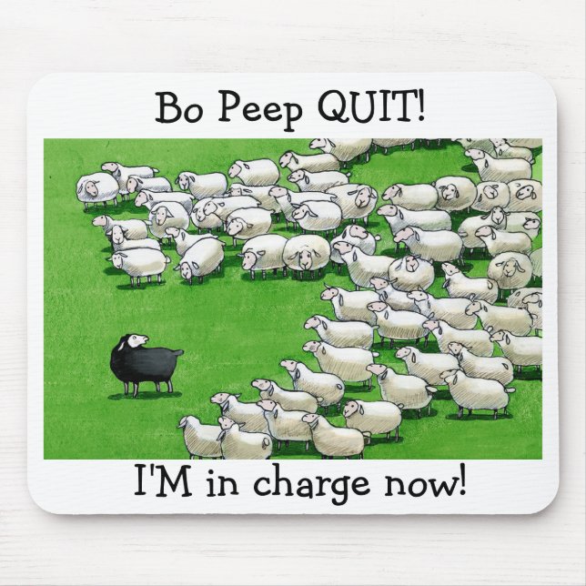 Souris Longue Agneau Perdu : Bo Peep QUIT! Tapis de souri (Devant)