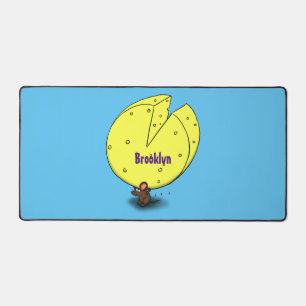 Souris mignonne avec dessin animé au fromage