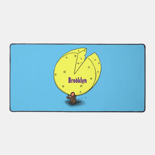 Souris mignonne avec dessin animé au fromage (Recto)