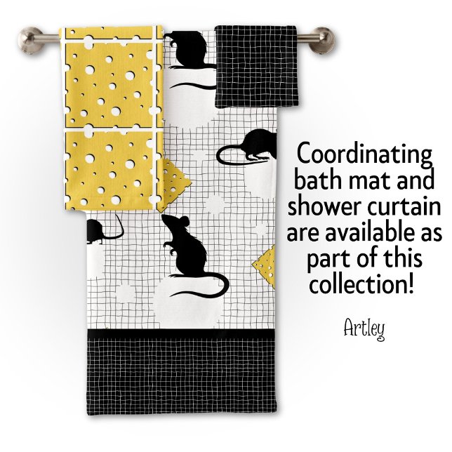 Souris mignonne et Fromage suisse Bubbles Serviett (Créateur téléchargé)