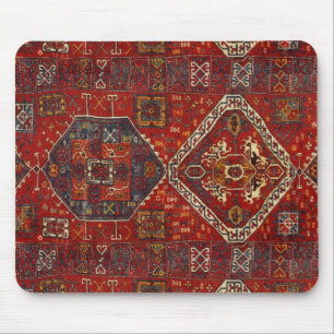 Souris Modèle de tapis Oriental en rouge foncé no5