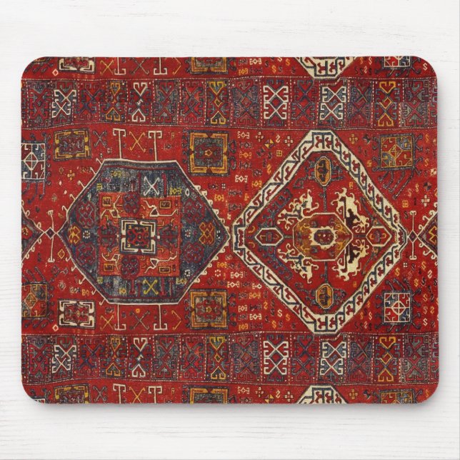 Souris Modèle de tapis Oriental en rouge foncé no5 (Devant)