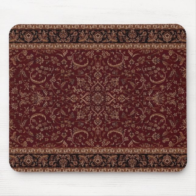 Souris modèle d'impression de tapis persan héritage rouge (Devant)