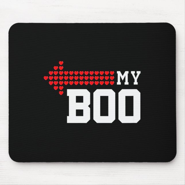 Souris Mon Boo &amp; Mon Bae Saint-Valentin Tapis de coup (Devant)
