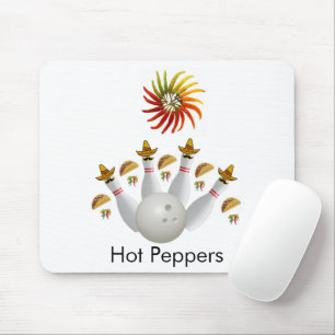 Souris Peppers Hot Bowling Balls Mouse Pad! Tapis de sour