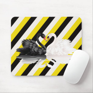 Souris Porte-souris noire Jaune Stripe Pad! Tapis de sour