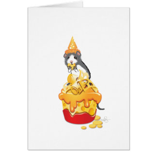 Souris qui a reçu la carte au fromage