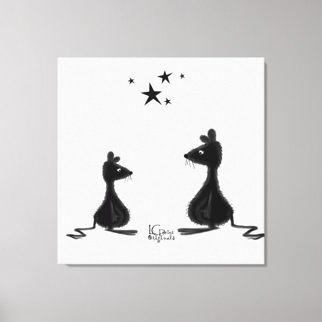 Souris : Rencontre avec toile étirée Impression (Recto)
