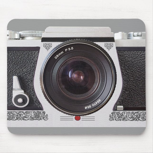 Souris Rétro effet de l'appareil-photo 80s sur un tapis (Devant)