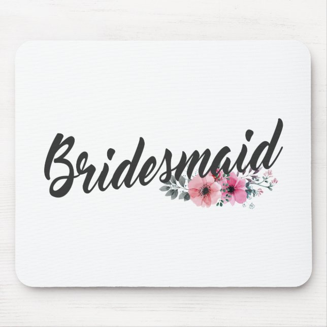 Souris Simple Bridesmaid Wedding Calligraphy | Tapis de s (Devant)