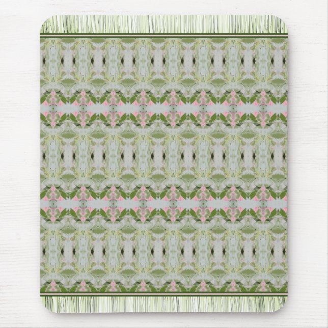 Souris Style De Tapis D'Impression Vert Rose Et Joliment  (Devant)