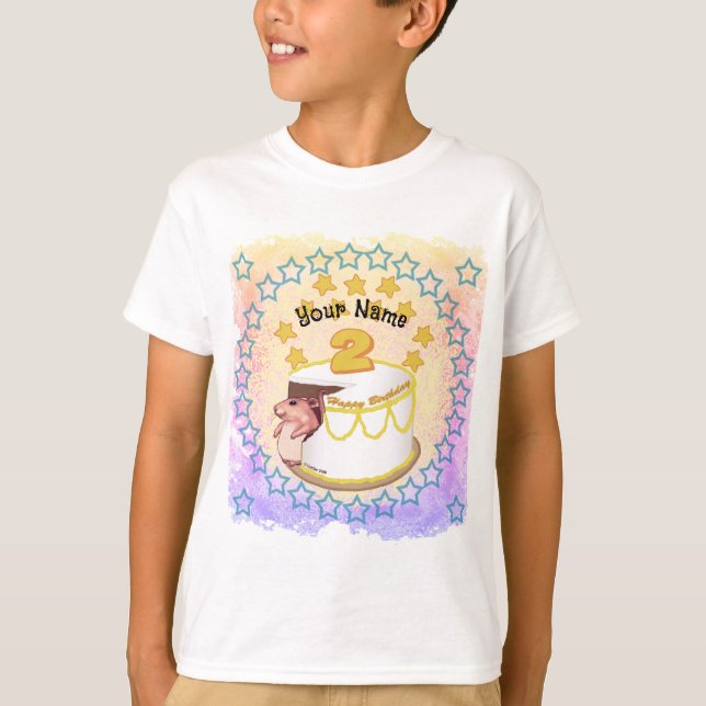 Souris T-shirts d'anniversaire de 2 ans (Devant)