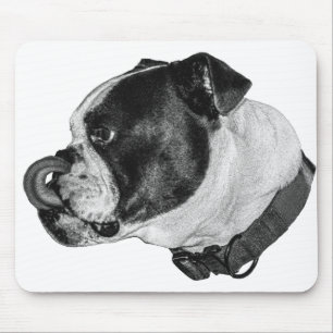 Souris Tapis de bureau Bulldog Calme