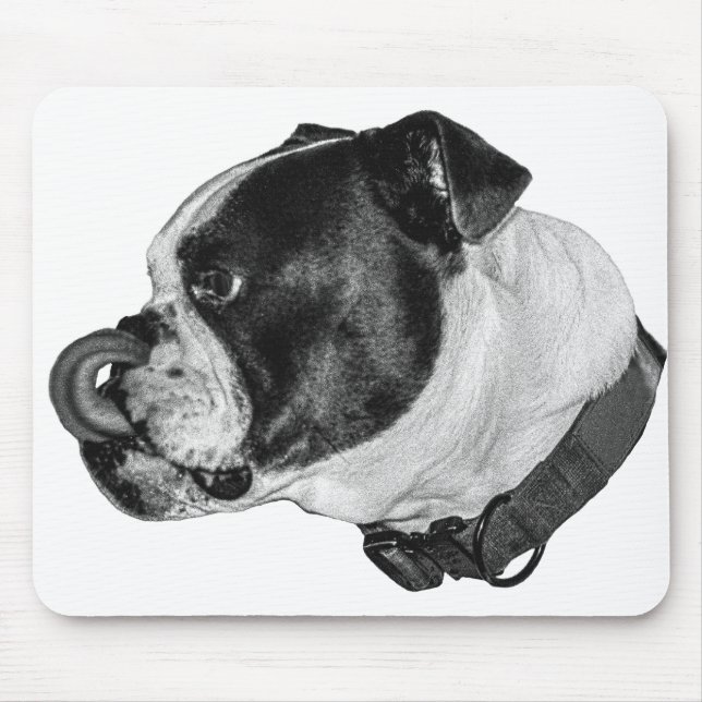 Souris Tapis de bureau Bulldog Calme (Devant)