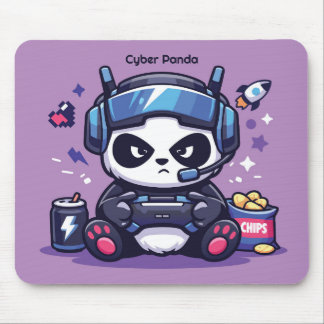 Souris Tapis de bureau Cyberpunk Panda Gamer - Tapis de s
