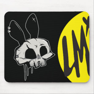 Souris Tapis de bureau graphique vectoriel crâne Rock Pun