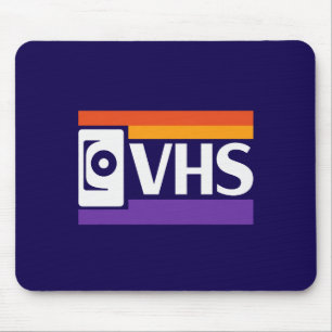Souris Tapis de bureau Logo VHS Rétro   Vintage 80s 90s