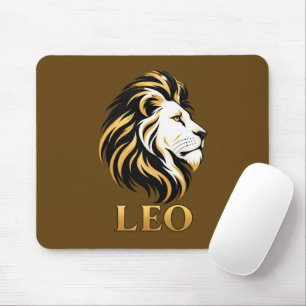 Souris Tapis de bureau Majestueux Lion Lion Signe du zodi