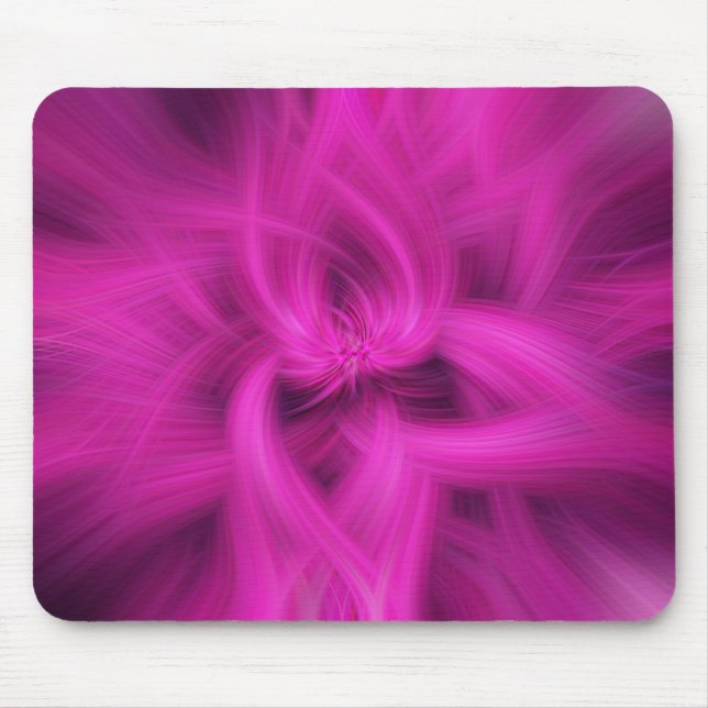 Souris tapis de souris_Art abstrait - vent (Rose) (Devant)
