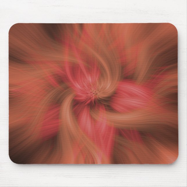 Souris tapis de souris_Art abstrait - Vent (Rouge) (Devant)