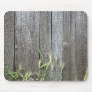 Souris Tapis de souris, clôture en bois et chiendent