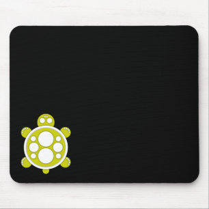 Souris Tapis de souris, tortue ronde, noir blanc jaune