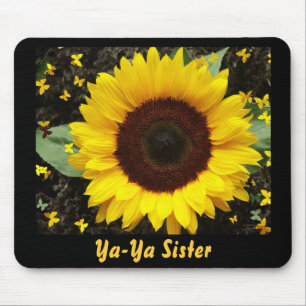 Souris Tapis de souris, tournesol, soeur de Ya-Ya