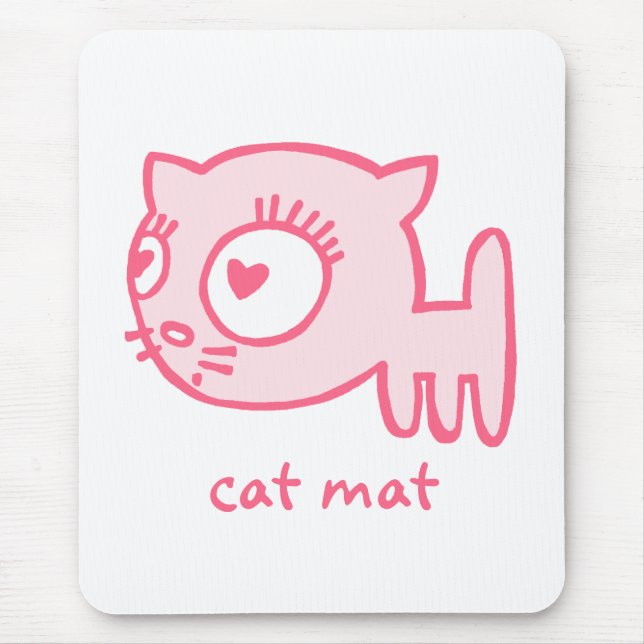 Souris tapis Mousepad de chat de Chat-un-portier (Devant)
