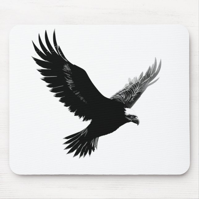Souris 🦅 Wildlife Majesty Soaring Eagle Design tapis de  (Devant)