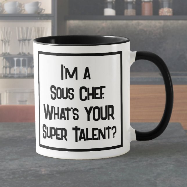 Sous-chef Super Talent. Mug Café Deux Tons (Créateur téléchargé)