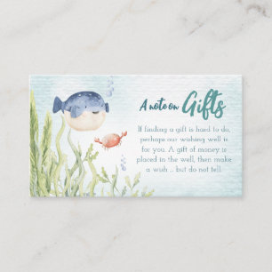 Sous la carte Baby shower de note-cadeau de mer