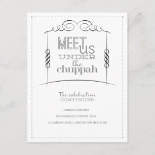 Sous la carte de mariage juif Chuppah