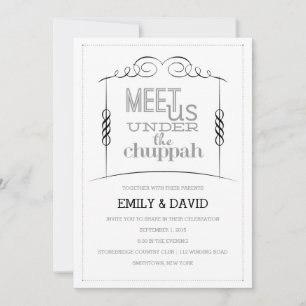 Sous la Faire-part de mariage juive de Chuppah