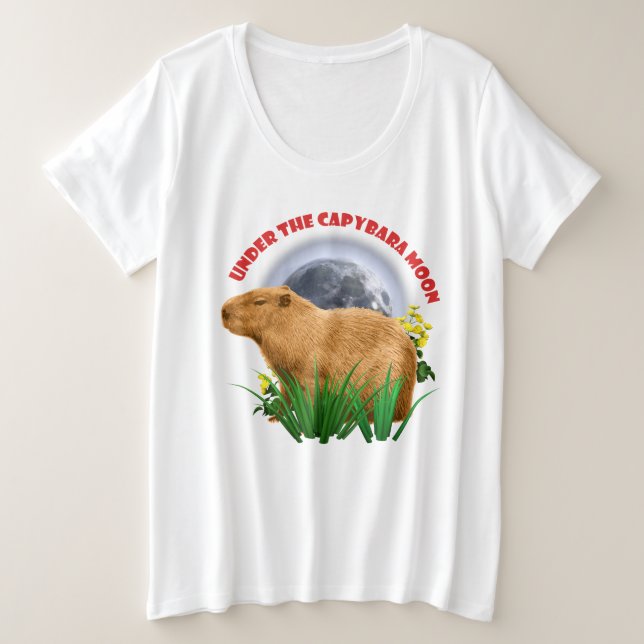Sous la Lune du Capybara Animal Mignon (Design devant)