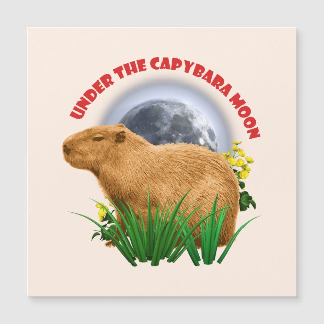 Sous la Lune du Capybara Capybara Drôle  (Devant)