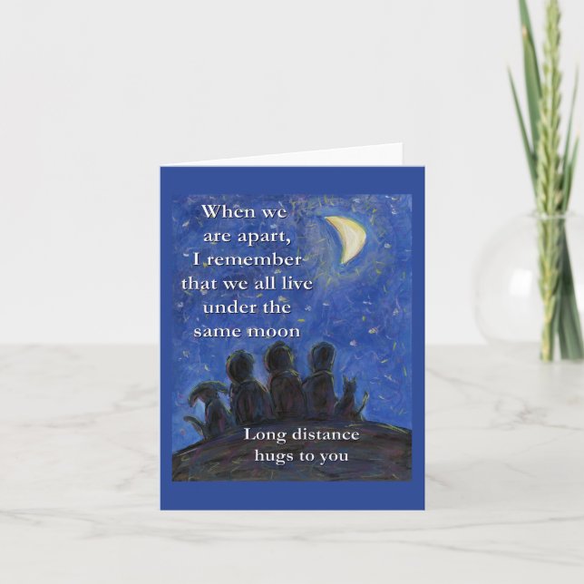 Sous la même Lune Art Cartes de voeux (Devant)